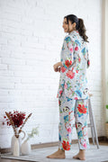 Lite Blue Floral Cotton Coord Set | Co-Ord Set | Shop stylish women's clothing online at Label Flavia |