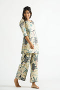 Beige Jungle Organic Printed Pure Cotton Loungewear Set | Co-Ord Set | Shop stylish women's clothing online at Label Flavia |