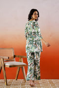 Green Tropical Printed Cotton Co-ord Set - Jungle Style | Co-Ord Set | Shop stylish women's clothing online at Label Flavia |
