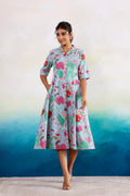Cotton Printed Dress | A-Line Dress | Shop stylish women's clothing online at Label Flavia |