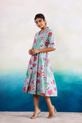 Cotton Printed Dress | A-Line Dress | Shop stylish women's clothing online at Label Flavia |
