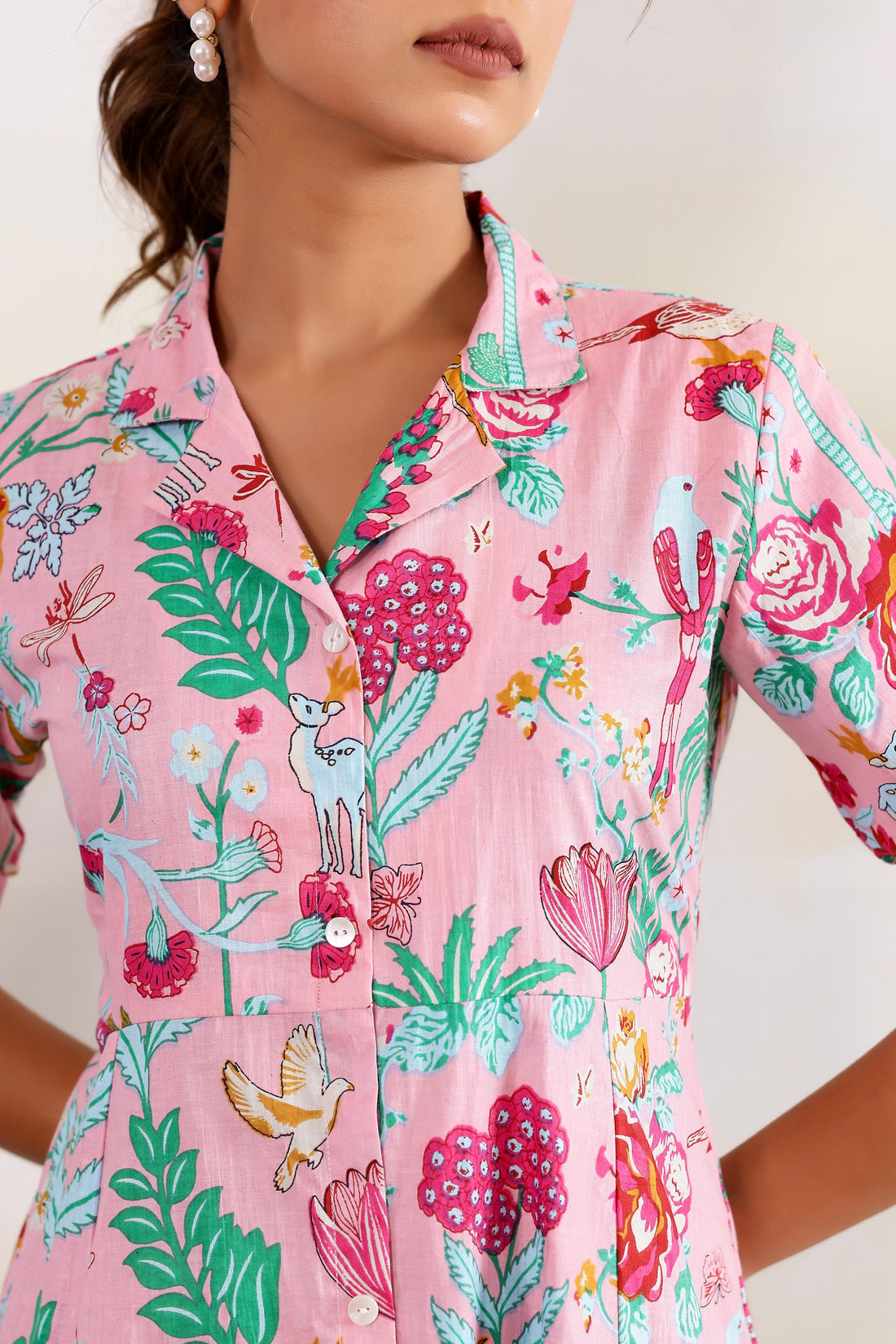 Cotton Printed Dress | A-Line Dress | Shop stylish women's clothing online at Label Flavia |