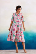 Cotton Printed Dress | A-Line Dress | Shop stylish women's clothing online at Label Flavia |