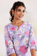 Purple Pink Dual Cotton Printed Co-ord Set | Co-Ord Set | Shop stylish women's clothing online at Label Flavia |