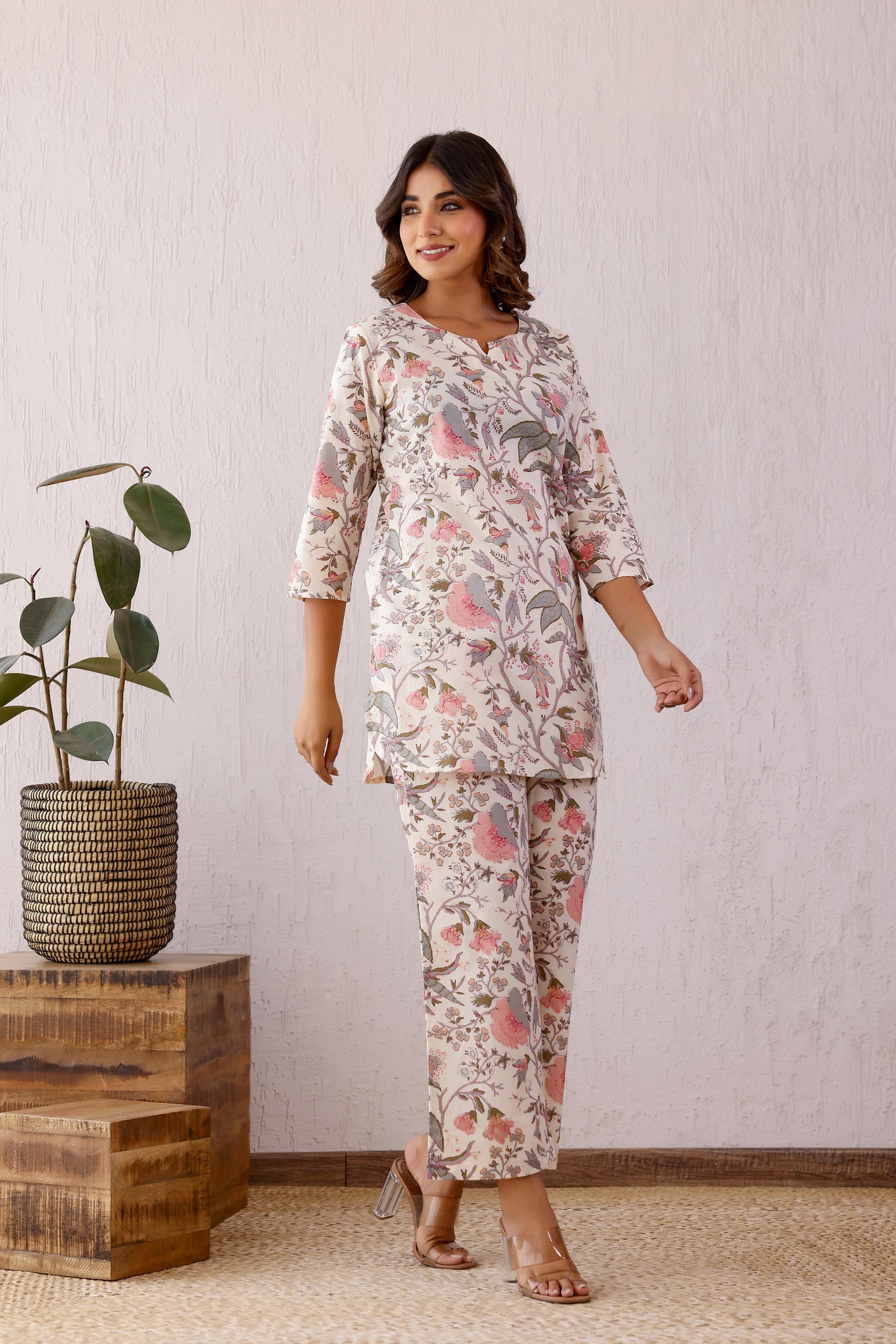 Yuree Cotton Printed Co-ord Set | Co-Ord Set | Shop stylish women's clothing online at Label Flavia |