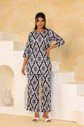 Monochrome Geometric Co-ord Set - Bold Cotton Style | Co-Ord Set | Shop stylish women's clothing online at Label Flavia |