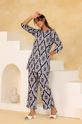 Monochrome Geometric Co-ord Set - Bold Cotton Style | Co-Ord Set | Shop stylish women's clothing online at Label Flavia |