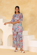 Pastel Floral Co-ord Set - Stylish and Comfortable Cotton Wear | Co-Ord Set | Shop stylish women's clothing online at Label Flavia |