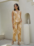 Yellow marble corset coord set | Co-Ord Set | Shop stylish women's clothing online at Label Flavia |