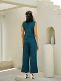 Teal solid corset coord set | Co-Ord Set | Shop stylish women's clothing online at Label Flavia |
