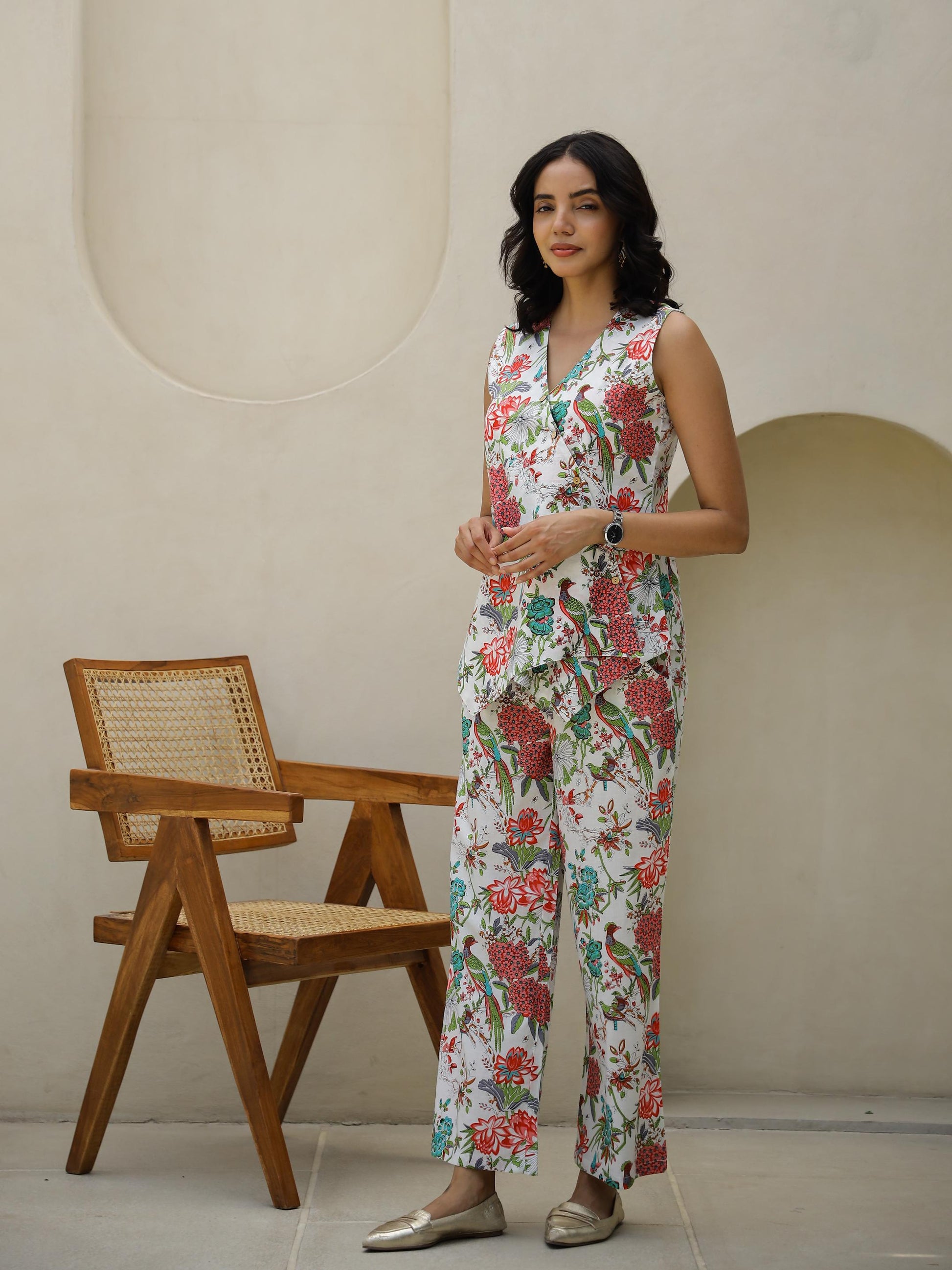 Multi botanic corset coord set | Co-Ord Set | Shop stylish women's clothing online at Label Flavia |