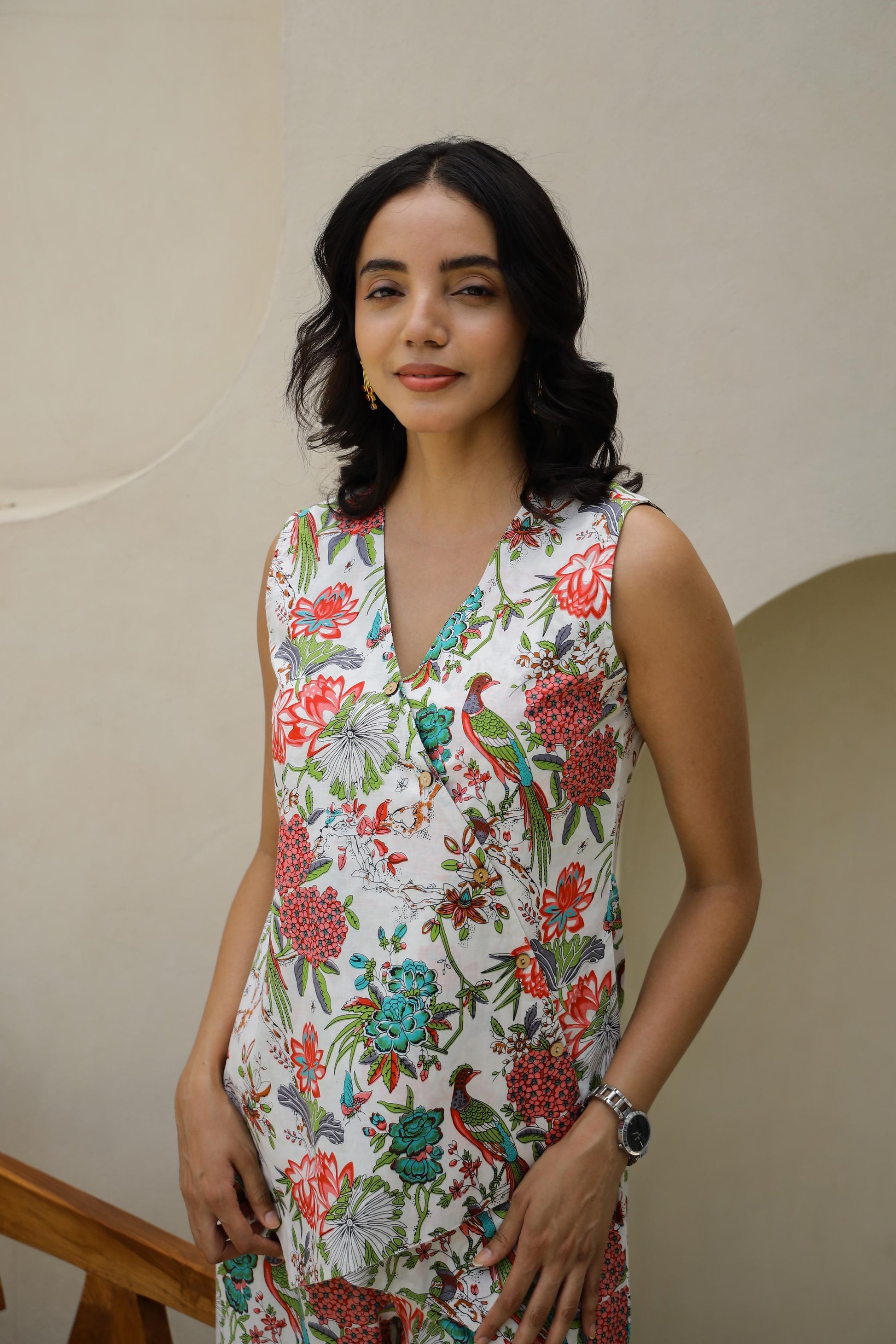 Multi botanic corset coord set | Co-Ord Set | Shop stylish women's clothing online at Label Flavia |