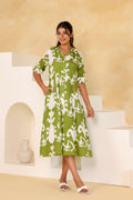 Cotton Printed Dress | A-Line Dress | Shop stylish women's clothing online at Label Flavia |