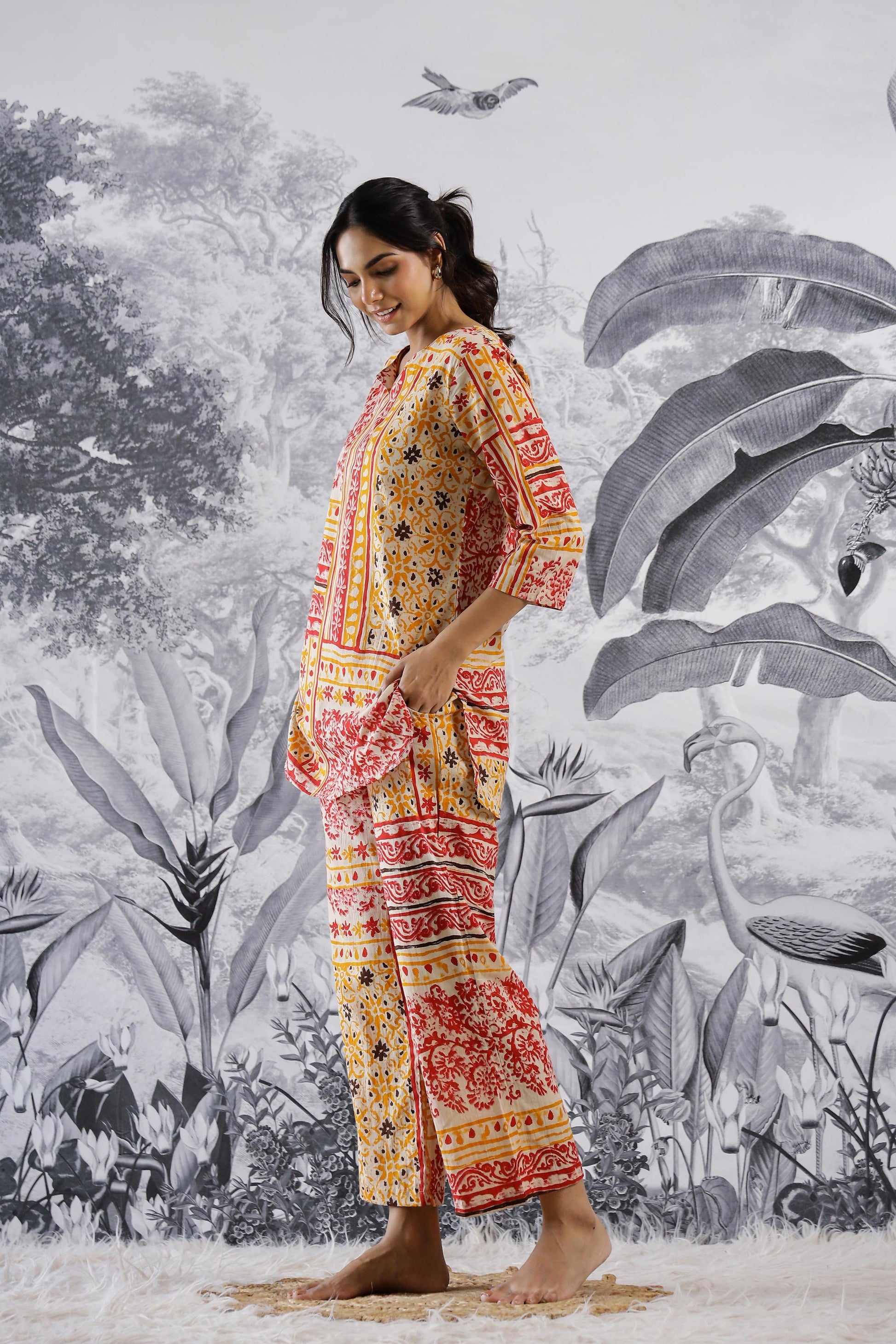 Cotton Printed Co-ord Set | Co-Ord Set | Shop stylish women's clothing online at Label Flavia |