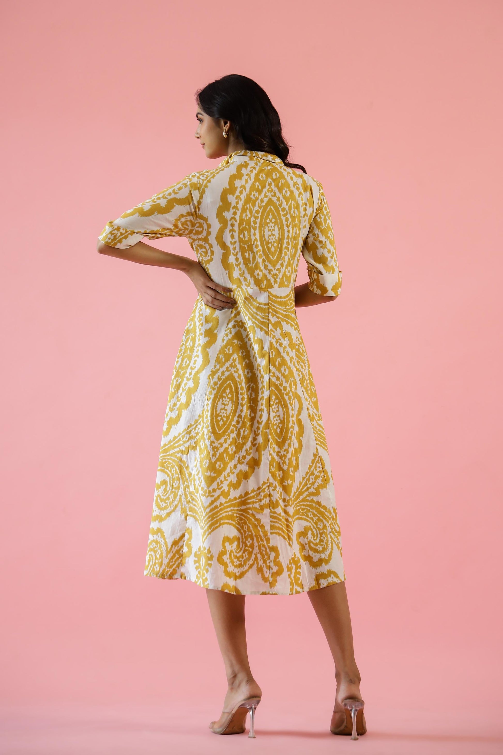 Cotton Printed Dress | A-Line Dress | Shop stylish women's clothing online at Label Flavia |
