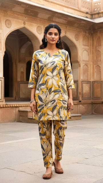 COTTON PRINTED CORD SET