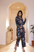 Cotton Printed High Low Straight Cord Set | Co-Ord Set | Shop stylish women's clothing online at Label Flavia |